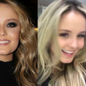 Larissa Manoela mudou a cor do cabelo e exibiu o resultado em vídeo, nesta terça-feira, 23 de maio de 2017: 'Mais loira'. Compare!