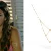 O delicado colar de ouro 18 k com 4 diamantes de Luiza (Bruna Marquezine) está à venda na Animale Joias por R$ R$ 3.490