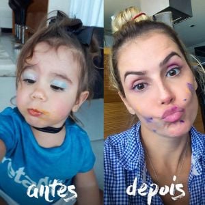 Deborah Secco se comparou à filha, Maria Flor, de 1 ano, ao postar foto no seu Instagram nesta sexta-feira, 2 de junho de 2017