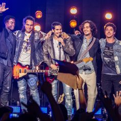 Os cinco integrantes da banda 4.4 se despediram do público no último capítulo da novela 'Rock Story'