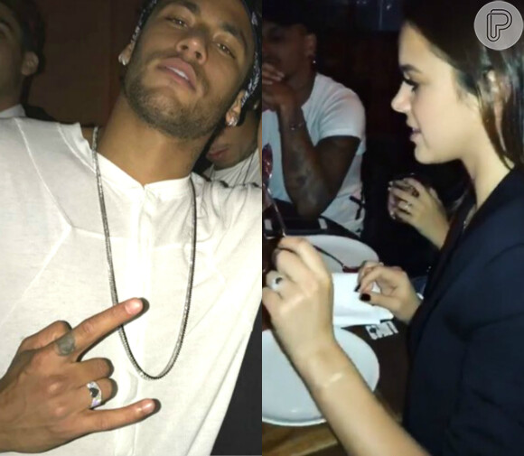 Bruna Marquezine e Neymar surgem com anéis iguais e fãs questionam: 'Aliança?'