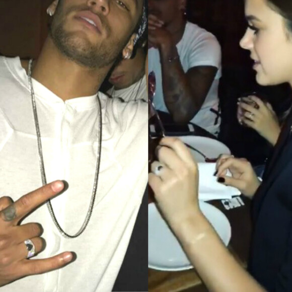 Bruna Marquezine e Neymar surgem com anéis iguais e fãs questionam: 'Aliança?'