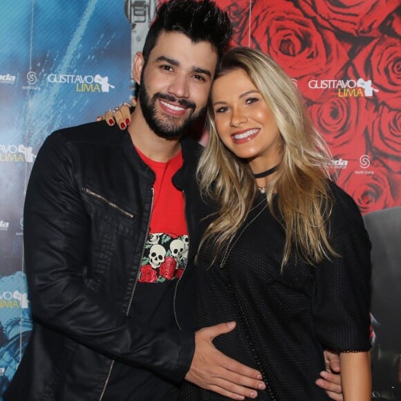 Andressa Suita ficou mais próxima de Gusttavo Lima na gravidez