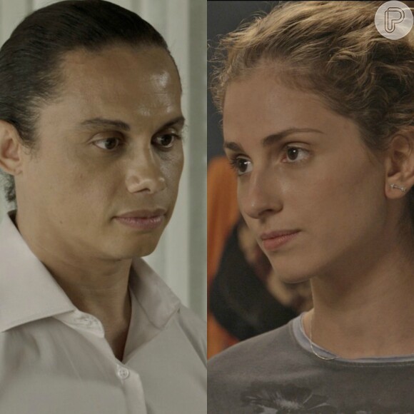 Nonato (Silvero Pereira) confunde Ivana (Carol Duarte) com um rapaz, na novela 'A Força do Querer', em 5 de julho de 2017