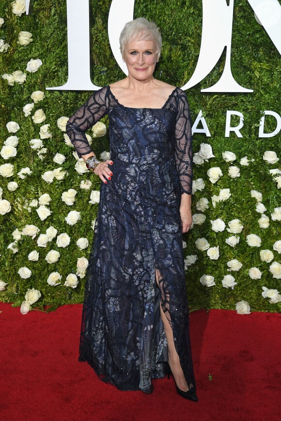 A atriz americana Glenn Close no Tony Awards 2017, realizado em Nova York, Estados Unidos, neste domingo, 11 de junho de 2017