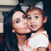 Kim Kardashian se declarou para a filha em aniversário de 4 anos, nesta sexta-feira, 16 de junho de 2017: 'Minha luz'