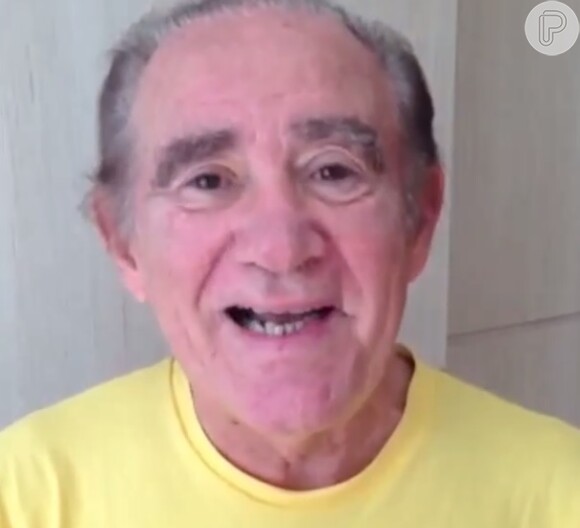 Renato Aragão aparece bem disposto em gravação de víde; humorista está internado no Hospital Samaritano no Rio de Janeiro para tratar infecção urinária