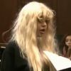 Amanda parecia desnorteada em um de seus momentos no tribunal