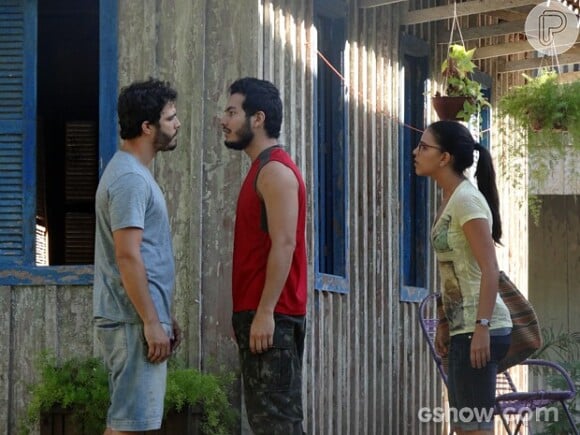 Matias (Begê Muniz) briga com William (Thiago Rodrigues) por causa de Celina (Mariana Rios) em 'Além do Horizonte'