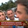 Andressa Urach não teve sorte ao entrevistar Aécio Neves