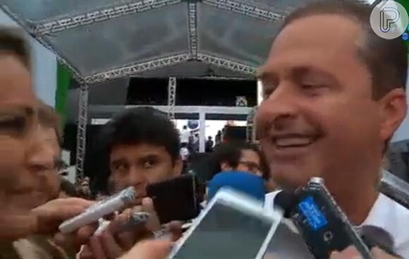 Eduardo Campos, claro, riu da situação provocada por Andressa Urach