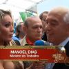Andressa Urach também entrevistou o ministro do Trabalho, Manoel Dias