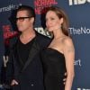 Angelina Jolie deu uma pausa na divulgação de "Malévola" e acompanhou o marido nessa segunda-feira 12 de maio no evento em Nova York, Estados Unidos.