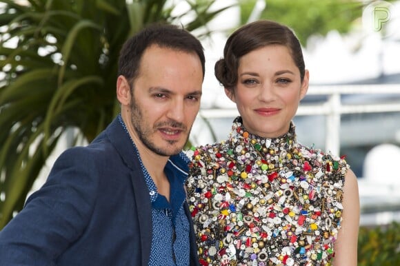 Marion Cotillard e Fabrizio Rongione divulgam o filme 'Two Days, One Night' no Festival de Cannes 2014