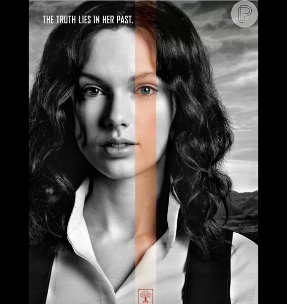 Taylor Swift apareceu irreconhecível no cartaz do longa 'The Giver', intitulado 'O Doador de Memórias' no Brasil