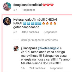 Ivete e Juliana Paes trocam elogios na web