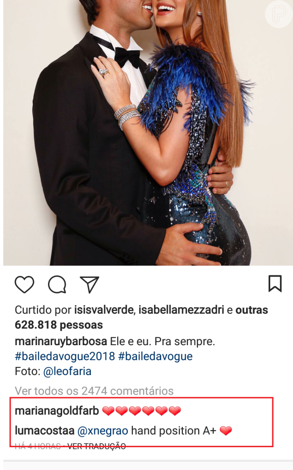 Pose de Marina Ruy Barbosa e marido, Xande Negrão, é elogiada por fãs nesta segunda-feira, dia 02 de fevereiro de 2018