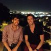 O jogador Kaká esteve com o irmão, Rodrigo, no Rio de Janeiro