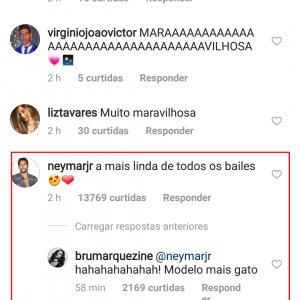 Neymar elogia Bruna Marquezine em foto de look