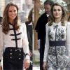 Enquanto Kate Middleton resgata tendências, Letizia Ortiz opta por estampas em estruturas clássicas