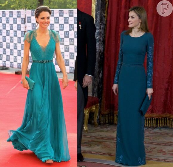 Para festas de gala, Kate Middleton usa modelos modernos com direito a transparência e pedraria, enquanto Letizia Ortiz se mantém fiel a modelos minimalistas