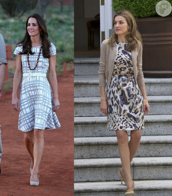 No xadrez ou no animal print, os cintos mais fininhos, no mesmo tom dos sapatos, surgem para marcar a cintura e quase sempre são vistos nos looks de Kate Middleton e Letizia Ortiz