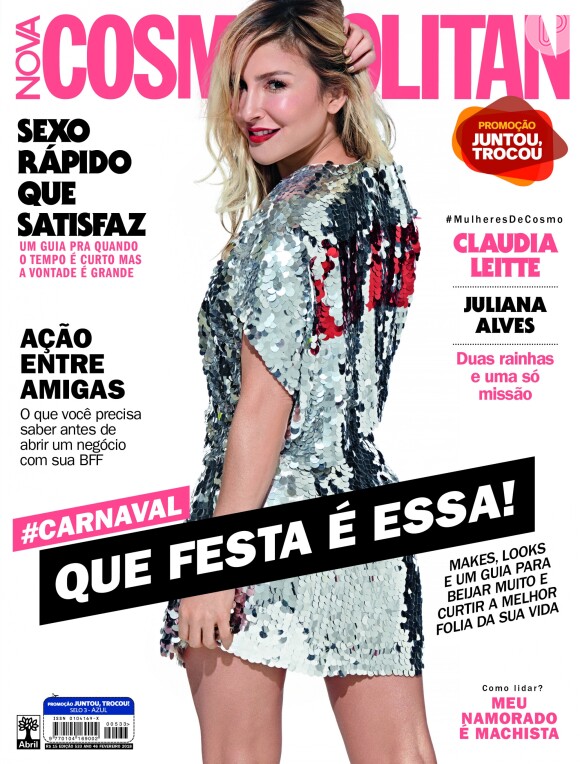 Claudia Leitte é capa da revista 'Cosmpolitan' de fevereiro