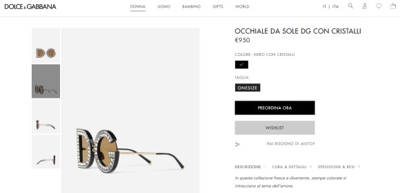 Óculos de sol da grife Dolce & Gabbana usado por Anitta pode ser comprado no site oficial por R$ 3.826,19