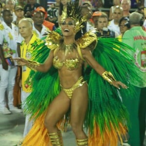 Juliana Paes mostrou samba no pé no desfile da Grande Rio