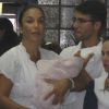 Ivete Sangalo deixou o hospital Aliança, em Salvador, com as filhas gêmeas, Marina e Helena, nesta quarta-feira, 14 de fevereiro de 2018