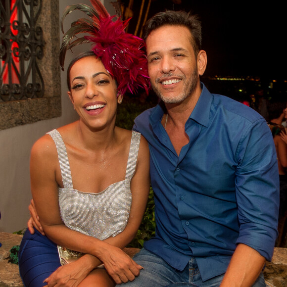 Samantha Schmütz e o marido, Michael Cannet, no Baile da Arara, realizado em Santa Teresa, no Rio de Janeiro, na noite desta terça-feira, 13 de fevereiro de 2018