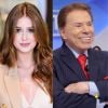 Marina Ruy Barbosa pede liberação para conhecer Silvio Santos, na gravação do 'Troféu Imprensa': Globo, libera'