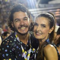Fátima Bernardes vai com namorado e filhas à Sapucaí: 'Túlio é folião'. Fotos!