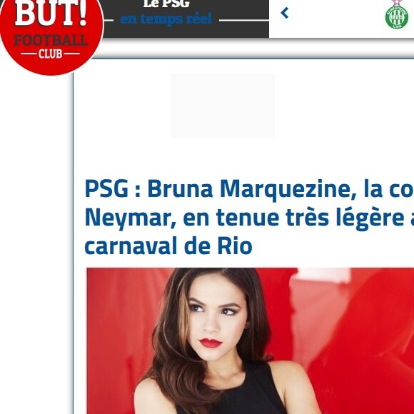 Bruna Marquezine foi classificada pelo francês 'But! Football Club' como 'rainha do carnaval'