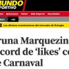 Bruna Marquezine bateu recorde de curtidas com foto de carnaval, disse o 'Mundo Deportivo'
