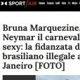 Bruna Marquezine foi chamada pelo italiano 'Sport Fair' de protagonista do carnaval brasileiro