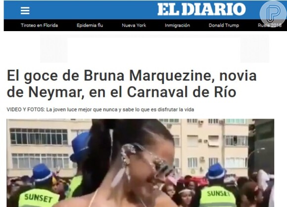 'Bruna Marquezine sabe como ninguém desfrutar a vida', disse o espanhol 'El Diario'