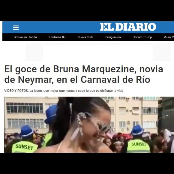 'Bruna Marquezine sabe como ninguém desfrutar a vida', disse o espanhol 'El Diario'