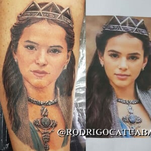 Tatuagem de Bruna Marquezine em fã demorou nove horas para ficar pronta