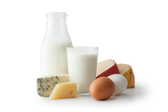 O queijo, ovo e leite (proteína de origem animal) são fontes de ferro, aminoácidos essenciais e zinco