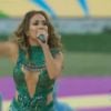 Claudia Leitte canta com Jennifer Lopez e com o rapper Pitbull na abertura da Copa do Mundo