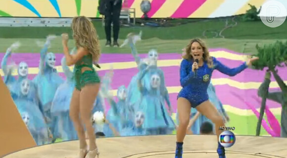 Claudia Leitte e Jennifer Lopez levantaram o público ao lado de Pitbull