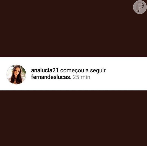 Ana Lúcia volta a seguir Lucas Fernandes no Instagram
