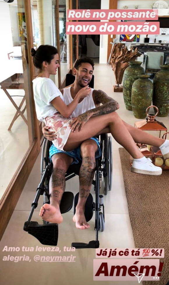 Bruna Marquezine compartilhou foto com namorado, Neymar, nesta sexta-feira, 2 de março de 2018