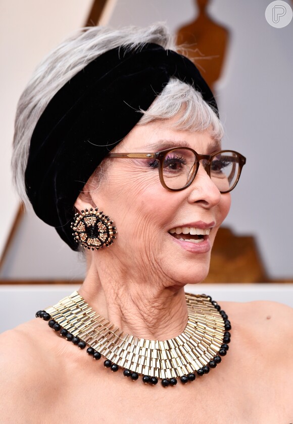 Rita Moreno na 90ª edição do Oscar, realizada no Teatro Dolby, em Los Angeles, na Califórnia, na noite deste domingo, 4 de março de 2018