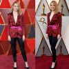 Emma Stone inova ao apostar em blazer e calça Louis Vitton como look do Oscar 2018