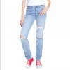 O clássico jeans 501 da Levi's, de corte reto e detalhes rasgados, custa R$ 319 no site da marca