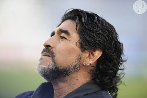 Diego Maradona informou que teve que voltar ao hotel que está hospedado no Rio de Janeiro para assistir ao jogo