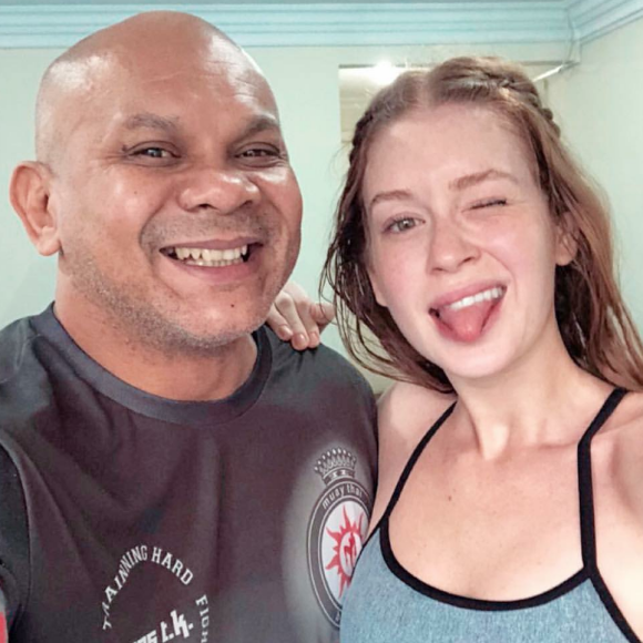 Marina Ruy Barbosa malhou sob orientação do personal Francisco Veras