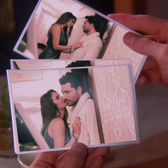 As fotos tiradas de Gustavo (Carlo Porto) com a modelo sugerem que os dois são amantes, na novela 'Carinha de Anjo'